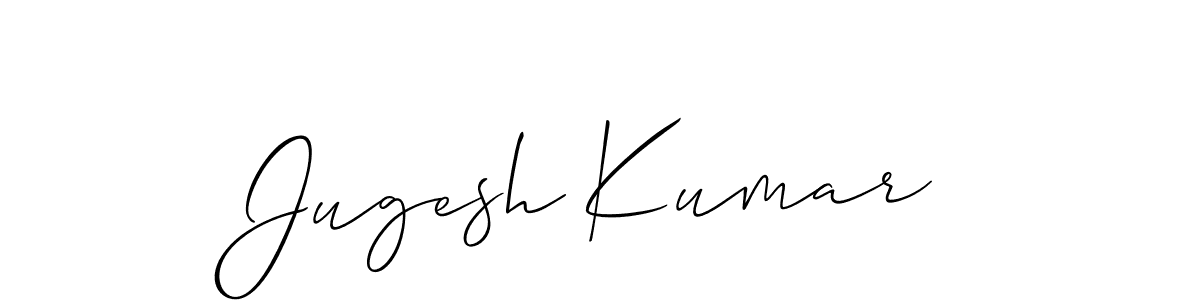 Make a beautiful signature design for name Jugesh Kumar. With this signature (Allison_Script) style, you can create a handwritten signature for free. Jugesh Kumar signature style 2 images and pictures png