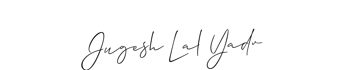 This is the best signature style for the Jugesh Lal Yadv name. Also you like these signature font (Allison_Script). Mix name signature. Jugesh Lal Yadv signature style 2 images and pictures png