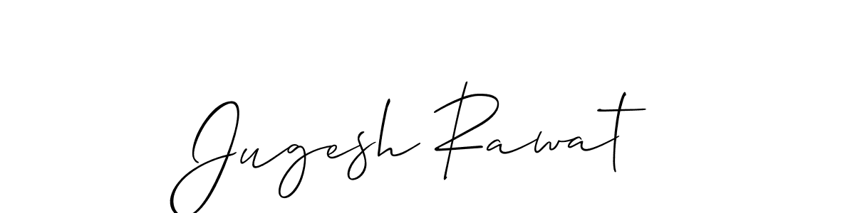 Also we have Jugesh Rawat name is the best signature style. Create professional handwritten signature collection using Allison_Script autograph style. Jugesh Rawat signature style 2 images and pictures png