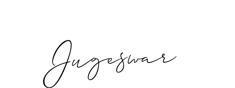 Make a beautiful signature design for name Jugeswar. With this signature (Allison_Script) style, you can create a handwritten signature for free. Jugeswar signature style 2 images and pictures png