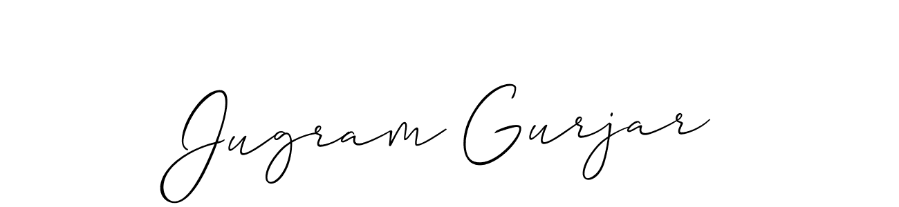 This is the best signature style for the Jugram Gurjar name. Also you like these signature font (Allison_Script). Mix name signature. Jugram Gurjar signature style 2 images and pictures png