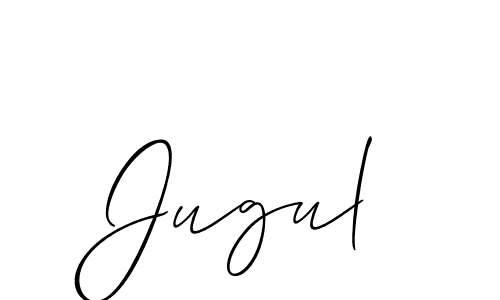 Allison_Script is a professional signature style that is perfect for those who want to add a touch of class to their signature. It is also a great choice for those who want to make their signature more unique. Get Jugul name to fancy signature for free. Jugul signature style 2 images and pictures png