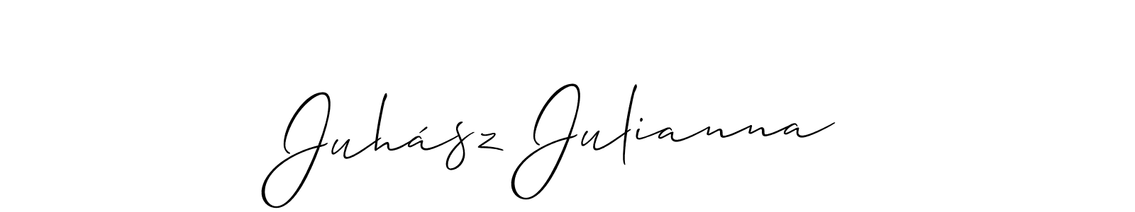 It looks lik you need a new signature style for name Juhász Julianna. Design unique handwritten (Allison_Script) signature with our free signature maker in just a few clicks. Juhász Julianna signature style 2 images and pictures png