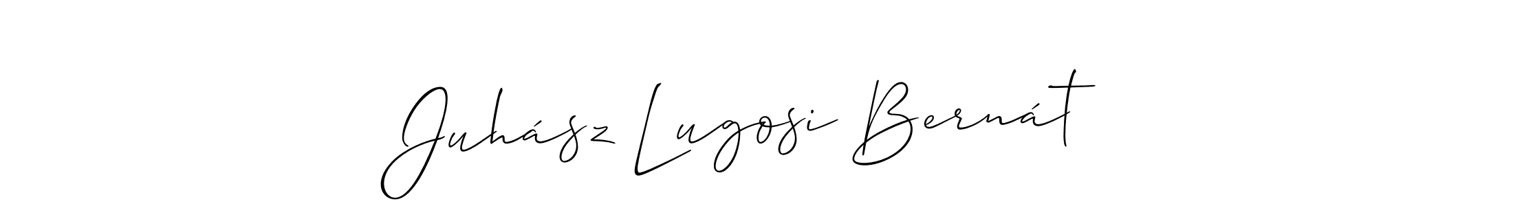 Juhász Lugosi Bernát stylish signature style. Best Handwritten Sign (Allison_Script) for my name. Handwritten Signature Collection Ideas for my name Juhász Lugosi Bernát. Juhász Lugosi Bernát signature style 2 images and pictures png