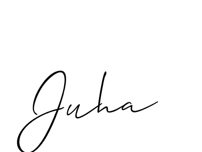 Design your own signature with our free online signature maker. With this signature software, you can create a handwritten (Allison_Script) signature for name Juha. Juha signature style 2 images and pictures png