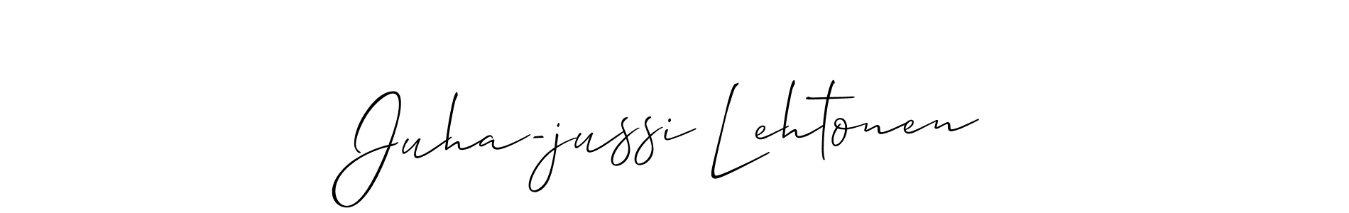 Design your own signature with our free online signature maker. With this signature software, you can create a handwritten (Allison_Script) signature for name Juha-jussi Lehtonen. Juha-jussi Lehtonen signature style 2 images and pictures png