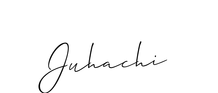 Best and Professional Signature Style for Juhachi. Allison_Script Best Signature Style Collection. Juhachi signature style 2 images and pictures png