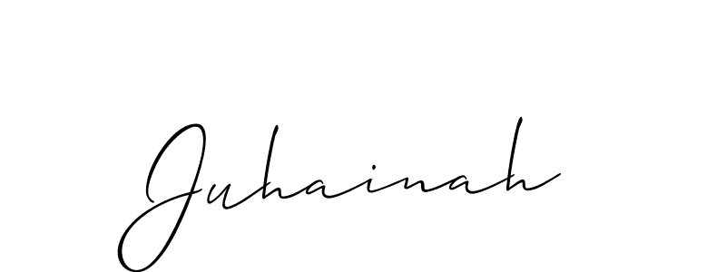 Also we have Juhainah name is the best signature style. Create professional handwritten signature collection using Allison_Script autograph style. Juhainah signature style 2 images and pictures png