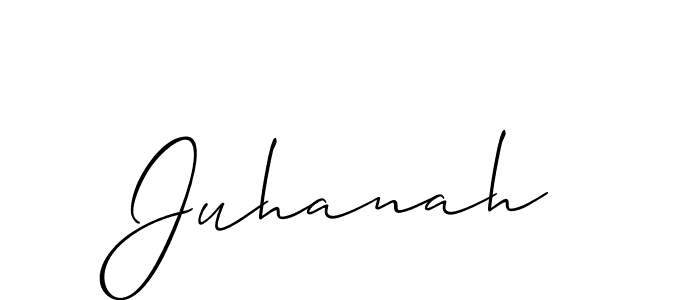 Make a beautiful signature design for name Juhanah. With this signature (Allison_Script) style, you can create a handwritten signature for free. Juhanah signature style 2 images and pictures png