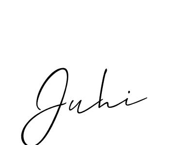 Also we have Juhi name is the best signature style. Create professional handwritten signature collection using Allison_Script autograph style. Juhi signature style 2 images and pictures png