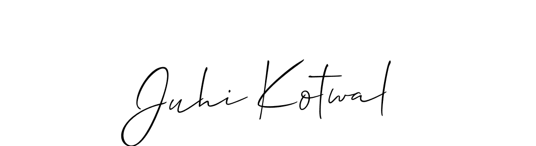 How to Draw Juhi Kotwal signature style? Allison_Script is a latest design signature styles for name Juhi Kotwal. Juhi Kotwal signature style 2 images and pictures png