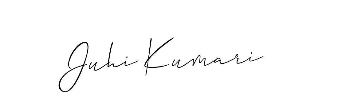 Design your own signature with our free online signature maker. With this signature software, you can create a handwritten (Allison_Script) signature for name Juhi Kumari. Juhi Kumari signature style 2 images and pictures png
