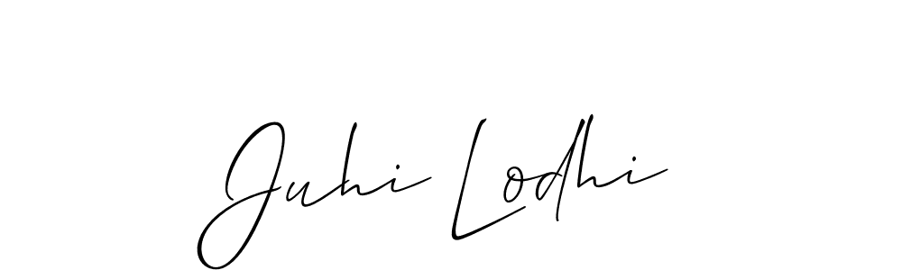 The best way (Allison_Script) to make a short signature is to pick only two or three words in your name. The name Juhi Lodhi include a total of six letters. For converting this name. Juhi Lodhi signature style 2 images and pictures png