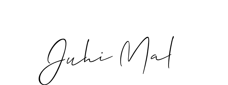 Make a short Juhi Mal signature style. Manage your documents anywhere anytime using Allison_Script. Create and add eSignatures, submit forms, share and send files easily. Juhi Mal signature style 2 images and pictures png