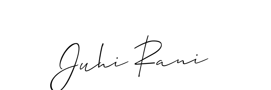 Allison_Script is a professional signature style that is perfect for those who want to add a touch of class to their signature. It is also a great choice for those who want to make their signature more unique. Get Juhi Rani name to fancy signature for free. Juhi Rani signature style 2 images and pictures png