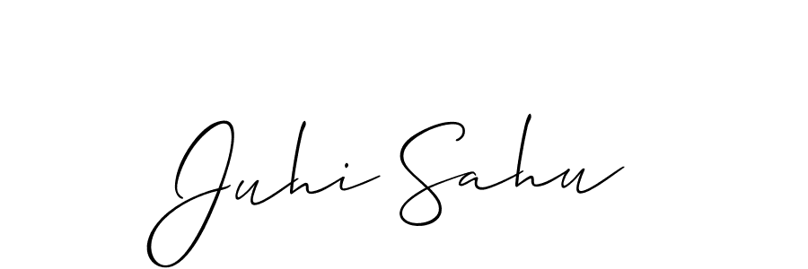 Juhi Sahu stylish signature style. Best Handwritten Sign (Allison_Script) for my name. Handwritten Signature Collection Ideas for my name Juhi Sahu. Juhi Sahu signature style 2 images and pictures png