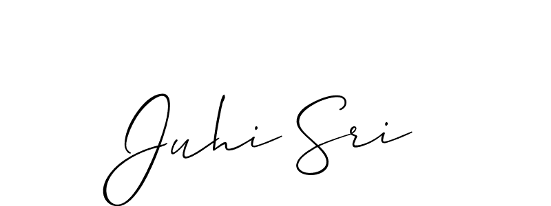 It looks lik you need a new signature style for name Juhi Sri. Design unique handwritten (Allison_Script) signature with our free signature maker in just a few clicks. Juhi Sri signature style 2 images and pictures png