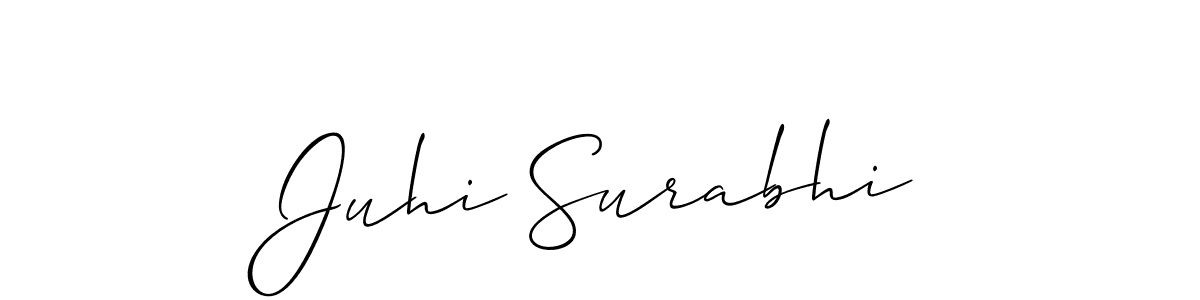 You should practise on your own different ways (Allison_Script) to write your name (Juhi Surabhi) in signature. don't let someone else do it for you. Juhi Surabhi signature style 2 images and pictures png