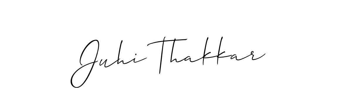 Also we have Juhi Thakkar name is the best signature style. Create professional handwritten signature collection using Allison_Script autograph style. Juhi Thakkar signature style 2 images and pictures png