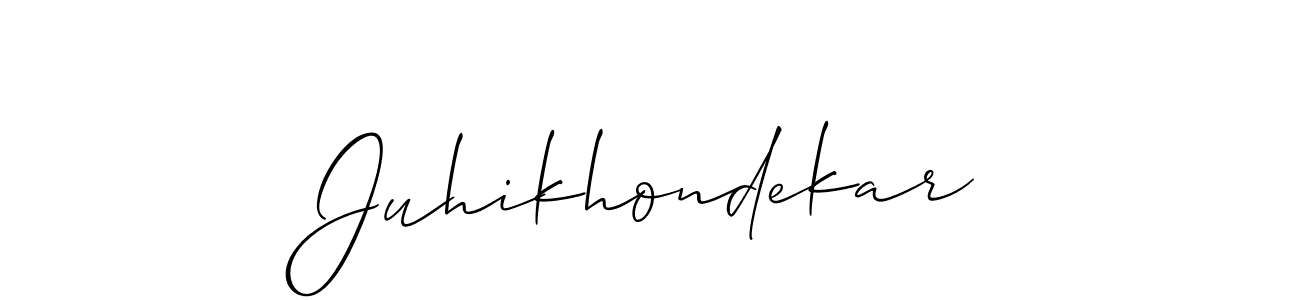 You can use this online signature creator to create a handwritten signature for the name Juhikhondekar. This is the best online autograph maker. Juhikhondekar signature style 2 images and pictures png