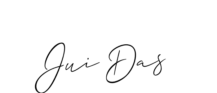 How to make Jui Das name signature. Use Allison_Script style for creating short signs online. This is the latest handwritten sign. Jui Das signature style 2 images and pictures png