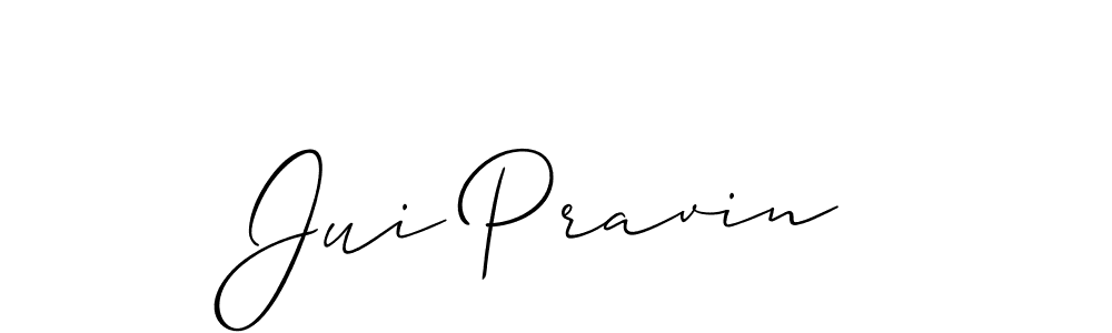 Also we have Jui Pravin name is the best signature style. Create professional handwritten signature collection using Allison_Script autograph style. Jui Pravin signature style 2 images and pictures png