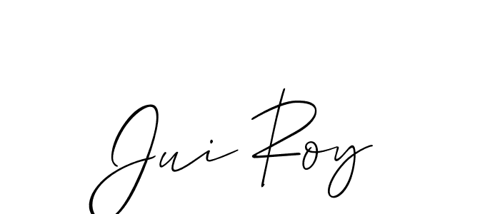 Check out images of Autograph of Jui Roy name. Actor Jui Roy Signature Style. Allison_Script is a professional sign style online. Jui Roy signature style 2 images and pictures png