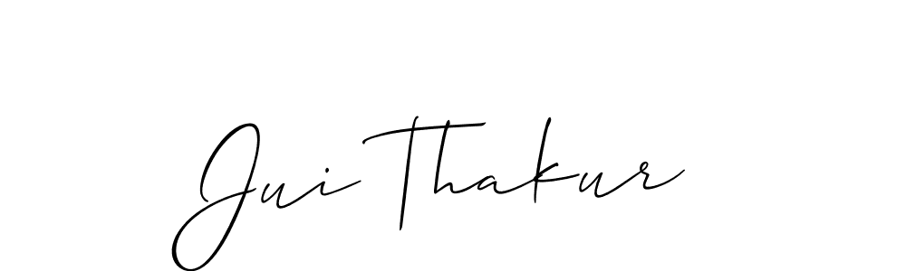 Design your own signature with our free online signature maker. With this signature software, you can create a handwritten (Allison_Script) signature for name Jui Thakur. Jui Thakur signature style 2 images and pictures png