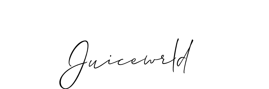 Design your own signature with our free online signature maker. With this signature software, you can create a handwritten (Allison_Script) signature for name Juicewrld. Juicewrld signature style 2 images and pictures png