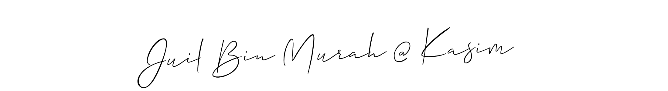 Check out images of Autograph of Juil Bin Murah @ Kasim name. Actor Juil Bin Murah @ Kasim Signature Style. Allison_Script is a professional sign style online. Juil Bin Murah @ Kasim signature style 2 images and pictures png