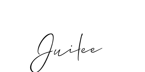 Allison_Script is a professional signature style that is perfect for those who want to add a touch of class to their signature. It is also a great choice for those who want to make their signature more unique. Get Juilee name to fancy signature for free. Juilee signature style 2 images and pictures png