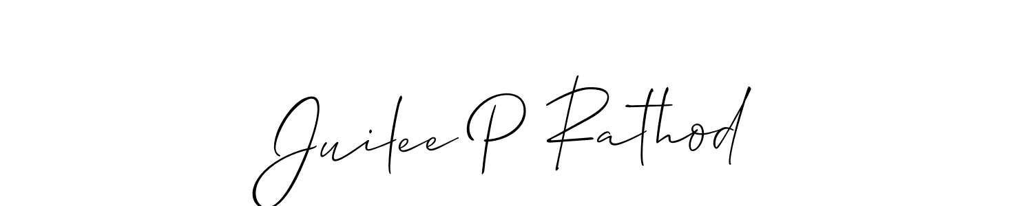 How to make Juilee P Rathod signature? Allison_Script is a professional autograph style. Create handwritten signature for Juilee P Rathod name. Juilee P Rathod signature style 2 images and pictures png