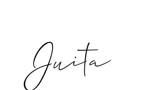 Use a signature maker to create a handwritten signature online. With this signature software, you can design (Allison_Script) your own signature for name Juita. Juita signature style 2 images and pictures png