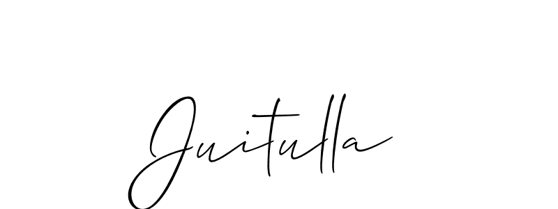 How to make Juitulla signature? Allison_Script is a professional autograph style. Create handwritten signature for Juitulla name. Juitulla signature style 2 images and pictures png