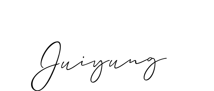 It looks lik you need a new signature style for name Juiyung. Design unique handwritten (Allison_Script) signature with our free signature maker in just a few clicks. Juiyung signature style 2 images and pictures png