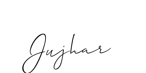 How to Draw Jujhar signature style? Allison_Script is a latest design signature styles for name Jujhar. Jujhar signature style 2 images and pictures png