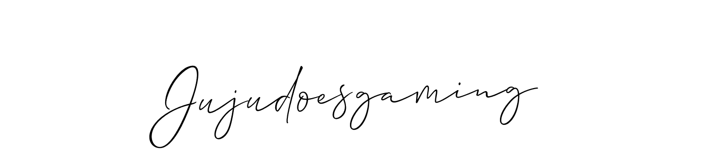 Create a beautiful signature design for name Jujudoesgaming. With this signature (Allison_Script) fonts, you can make a handwritten signature for free. Jujudoesgaming signature style 2 images and pictures png