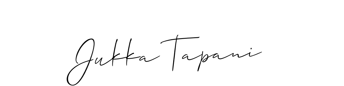 It looks lik you need a new signature style for name Jukka Tapani. Design unique handwritten (Allison_Script) signature with our free signature maker in just a few clicks. Jukka Tapani signature style 2 images and pictures png