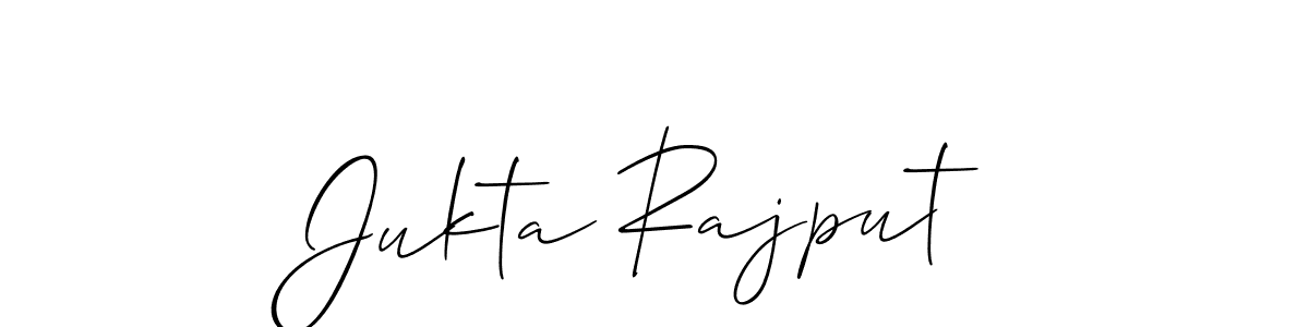 Use a signature maker to create a handwritten signature online. With this signature software, you can design (Allison_Script) your own signature for name Jukta Rajput. Jukta Rajput signature style 2 images and pictures png