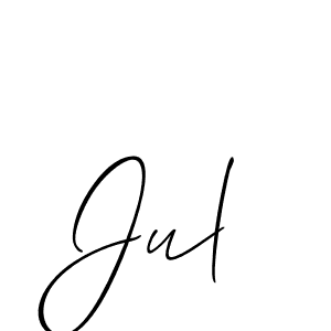 Also You can easily find your signature by using the search form. We will create Jul name handwritten signature images for you free of cost using Allison_Script sign style. Jul signature style 2 images and pictures png