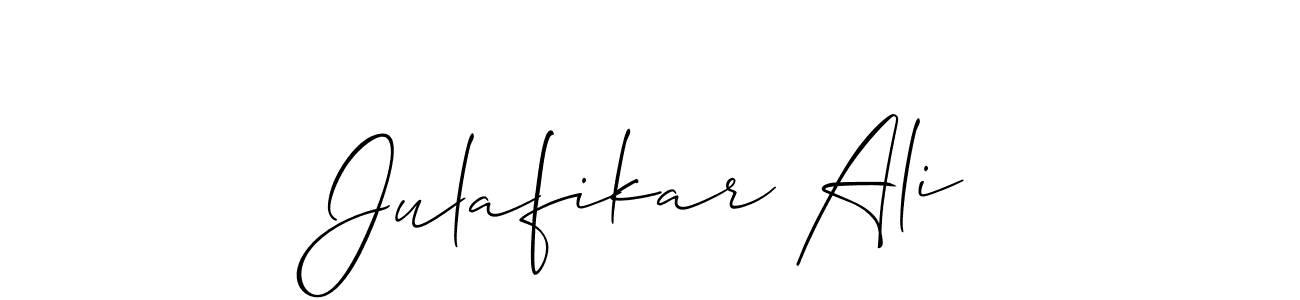 It looks lik you need a new signature style for name Julafikar Ali. Design unique handwritten (Allison_Script) signature with our free signature maker in just a few clicks. Julafikar Ali signature style 2 images and pictures png