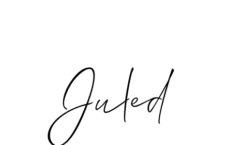 You can use this online signature creator to create a handwritten signature for the name Juled. This is the best online autograph maker. Juled signature style 2 images and pictures png
