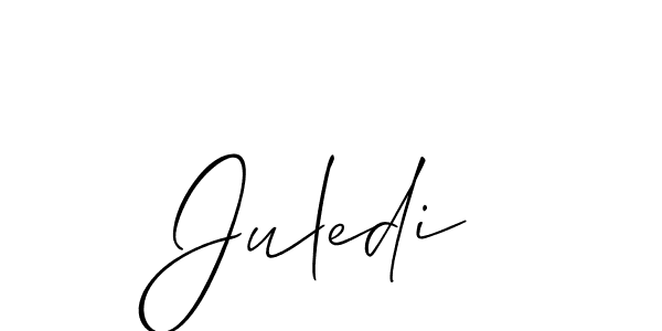 Create a beautiful signature design for name Juledi. With this signature (Allison_Script) fonts, you can make a handwritten signature for free. Juledi signature style 2 images and pictures png