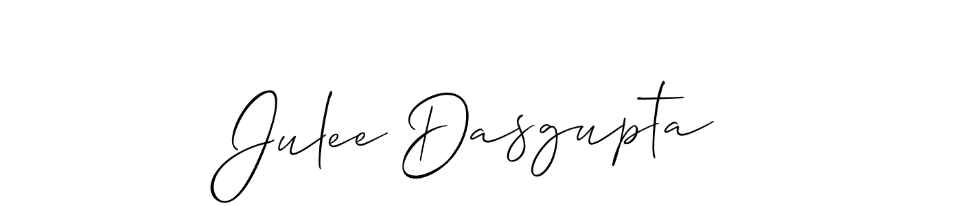 Also we have Julee Dasgupta name is the best signature style. Create professional handwritten signature collection using Allison_Script autograph style. Julee Dasgupta signature style 2 images and pictures png