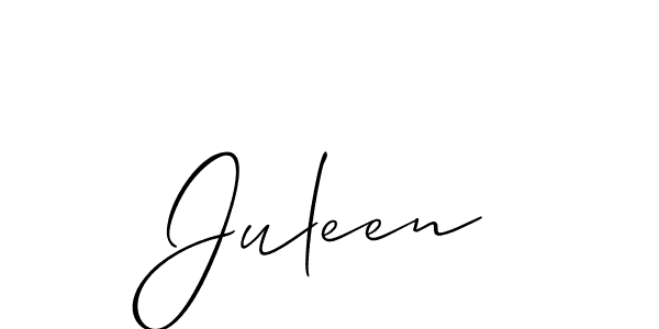 Make a beautiful signature design for name Juleen. Use this online signature maker to create a handwritten signature for free. Juleen signature style 2 images and pictures png