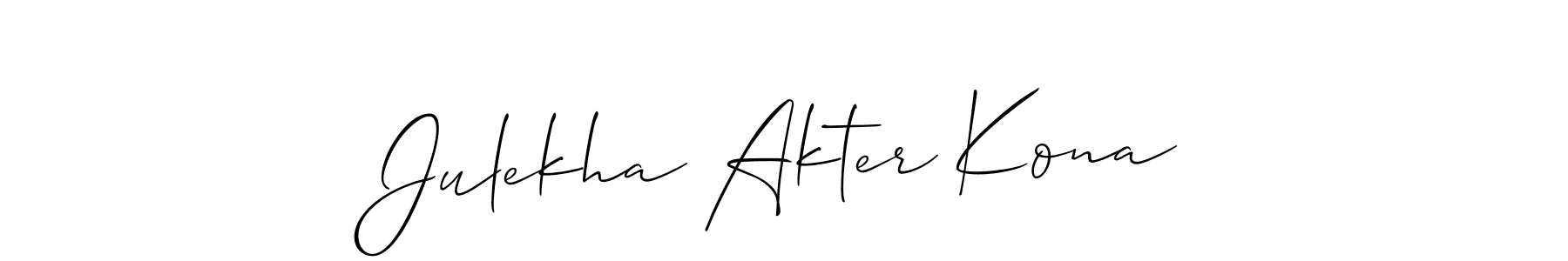 Use a signature maker to create a handwritten signature online. With this signature software, you can design (Allison_Script) your own signature for name Julekha Akter Kona. Julekha Akter Kona signature style 2 images and pictures png