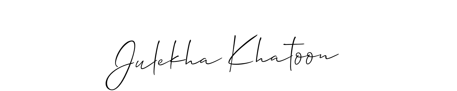 Make a beautiful signature design for name Julekha Khatoon. With this signature (Allison_Script) style, you can create a handwritten signature for free. Julekha Khatoon signature style 2 images and pictures png