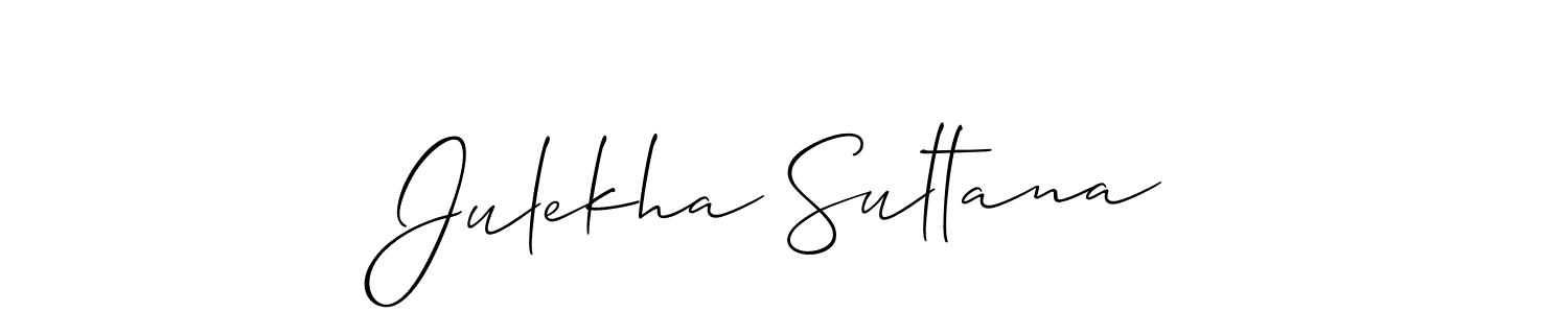 Also You can easily find your signature by using the search form. We will create Julekha Sultana name handwritten signature images for you free of cost using Allison_Script sign style. Julekha Sultana signature style 2 images and pictures png