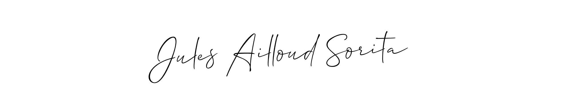 Create a beautiful signature design for name Jules Ailloud Sorita. With this signature (Allison_Script) fonts, you can make a handwritten signature for free. Jules Ailloud Sorita signature style 2 images and pictures png