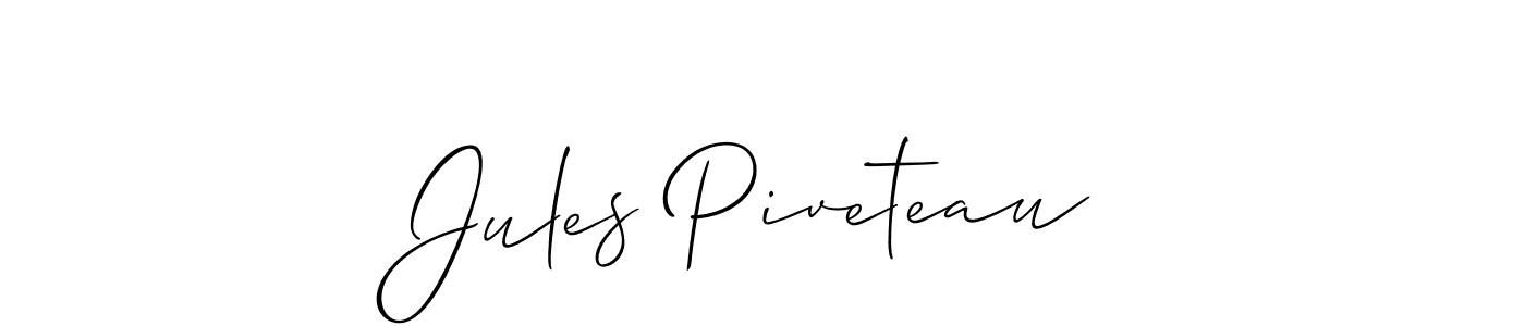 if you are searching for the best signature style for your name Jules Piveteau. so please give up your signature search. here we have designed multiple signature styles  using Allison_Script. Jules Piveteau signature style 2 images and pictures png